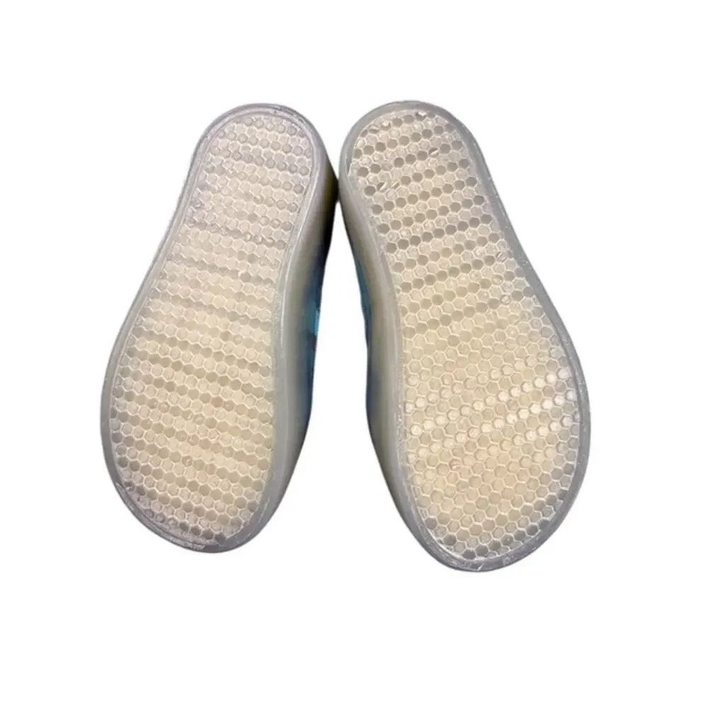 Members Mark Boys Toddler Blue Printed Slip-On Bungee Drawstring Moccasin Shoes